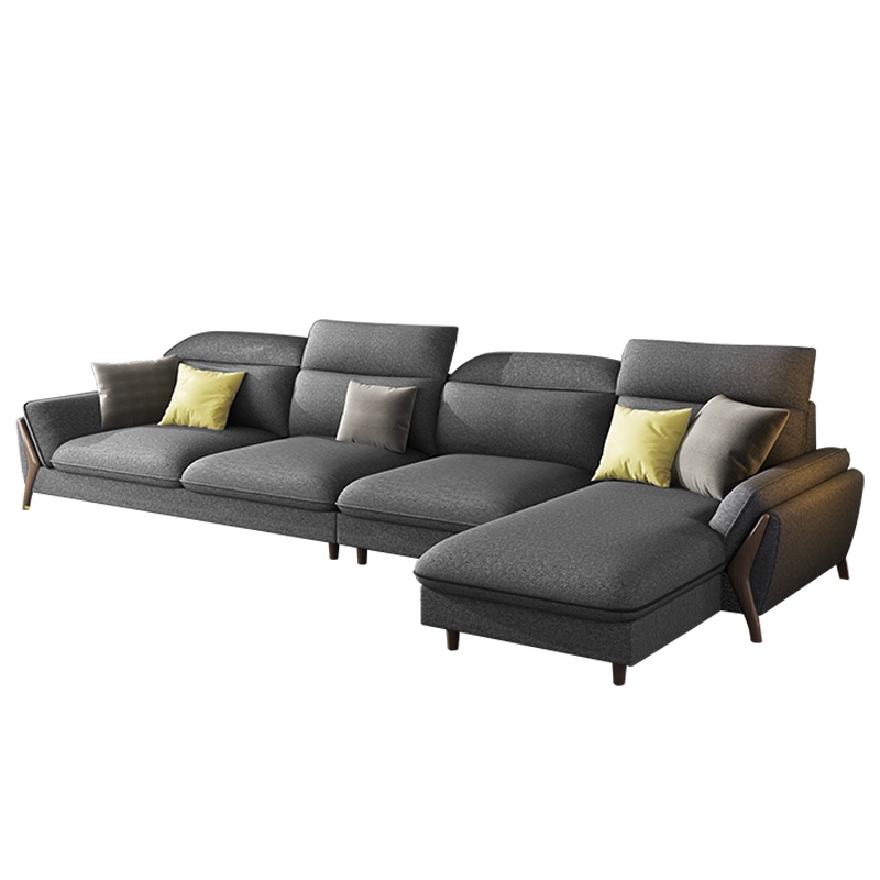 A家家具北欧轻奢客厅布艺沙发简约现代四人位沙发 客厅家具DB1569