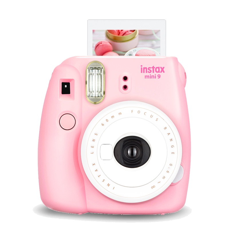 富士(FUJIFILM)INSTAX 立拍立得 一次成像胶片相机 mini9粉拼白 套餐四(含礼盒+相纸)