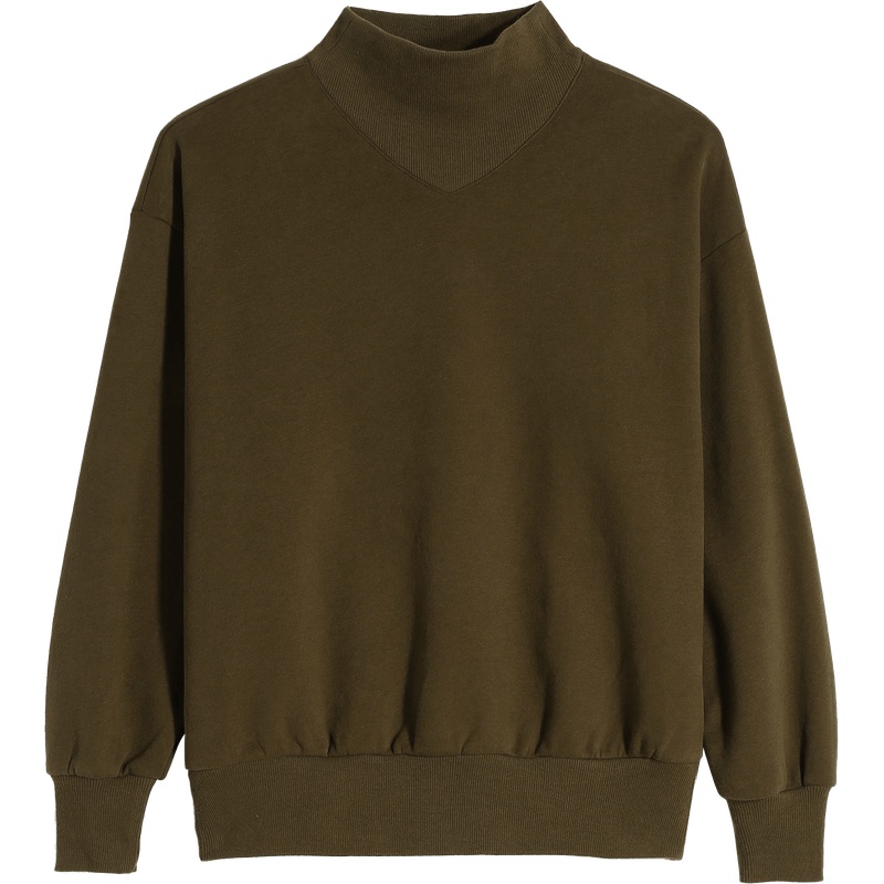 Gap女装碳素软磨抓绒半高领卫衣655690秋冬新款保暖上衣