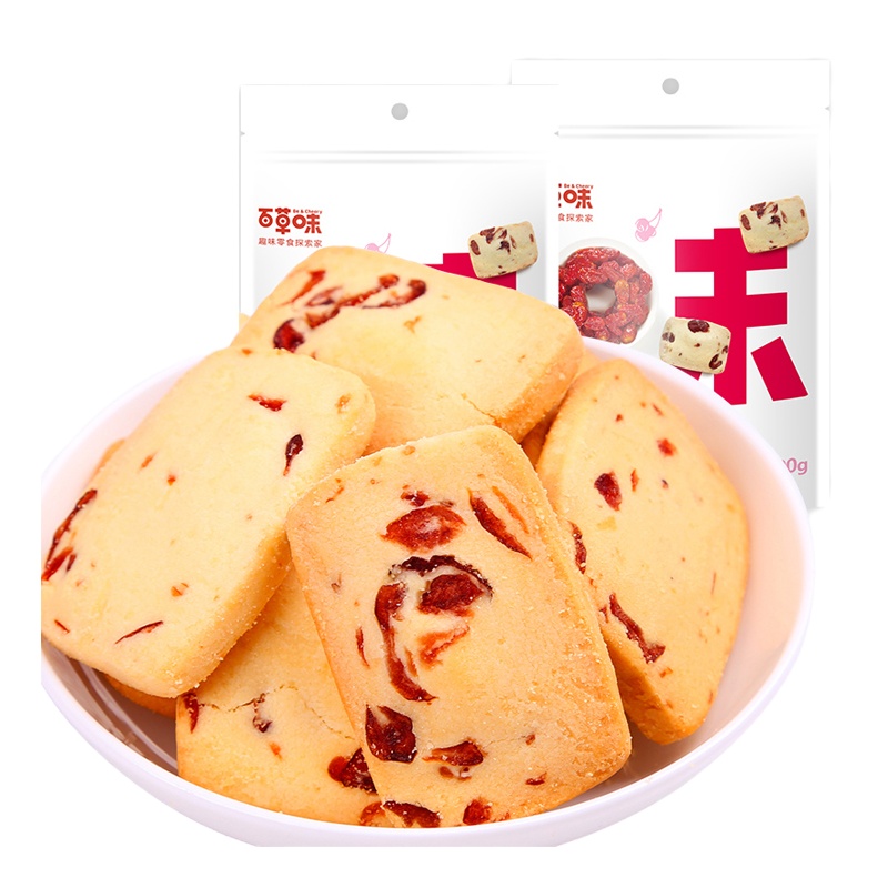 百草味 蔓越莓曲奇 100g*2袋