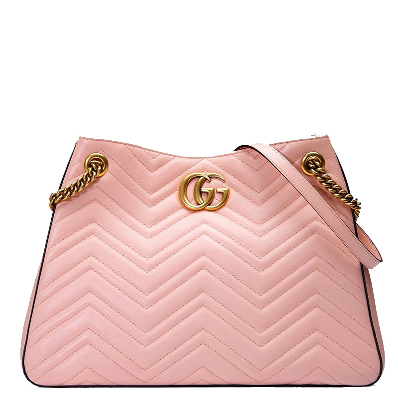 [直营]古驰(GUCCI)真皮双G吸扣链条托特包手提包单肩包 女包