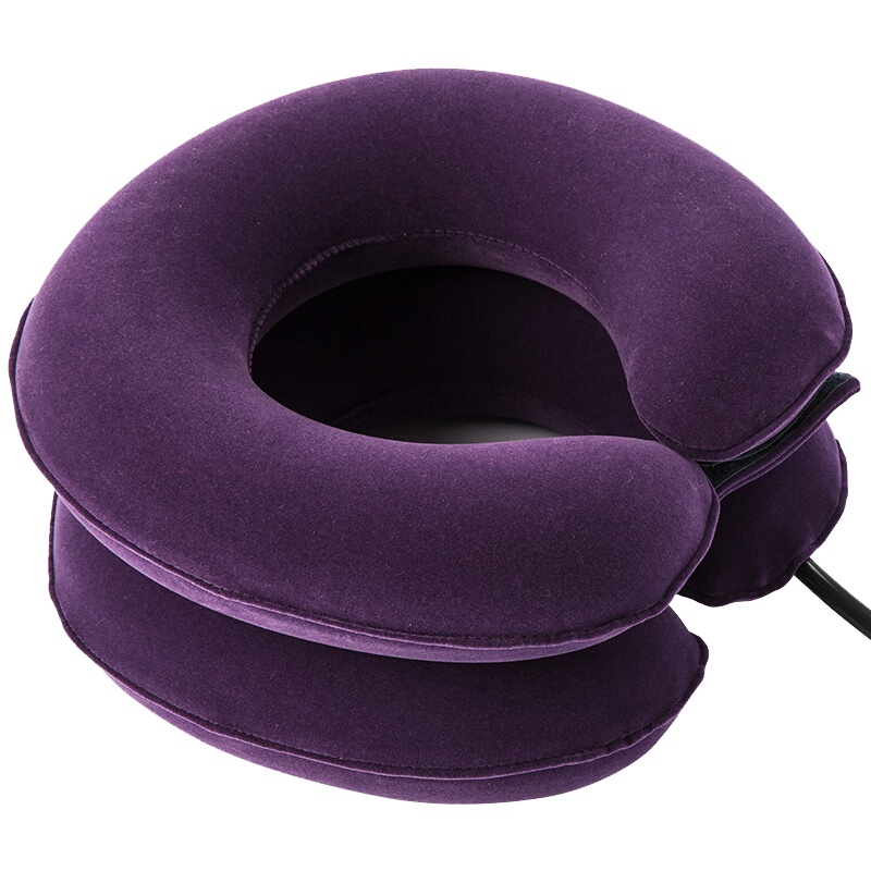 鱼跃家用颈椎牵引器B型/医用充气颈椎托牵引颈椎矫正护颈托男女(2层经济型紫色)