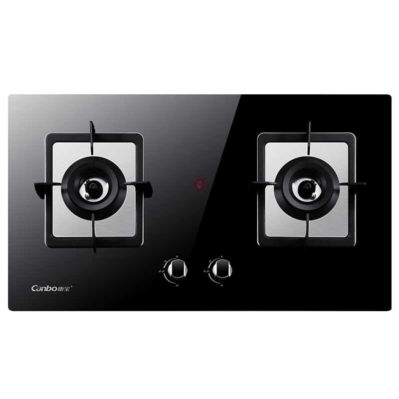 康宝(Canbo)台嵌双式燃气灶 钢化玻璃大火防烫 4.5kw火力 燃气灶双灶 一级效能 JZT-2QB509 天然气