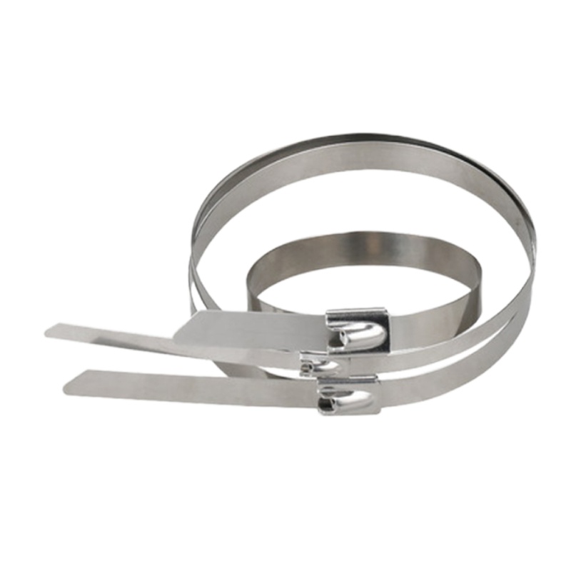 长虹 304不锈钢扎带 19mm*1200mm(100根)自锁式金属滚珠卡扣抱箍 船用拉紧固定钢带