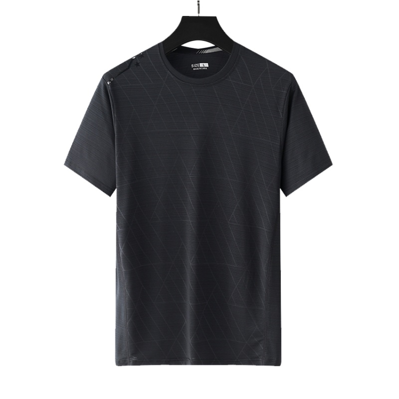 富贵鸟冰丝短袖t恤男士夏季薄款宽松圆领衣服2021新款速干运动健身体恤706810