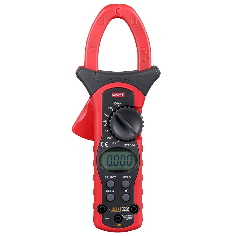 优利德(UNI-T) 1000A数字交流钳型表 钳型万用表 UT206A