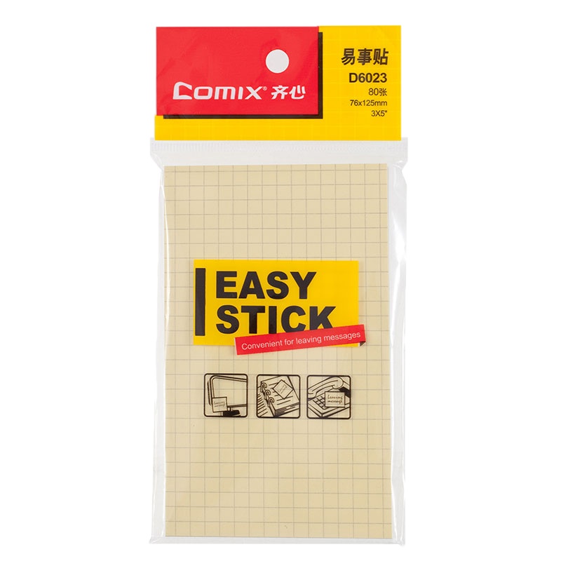 齐心 D6023 方格易事贴 3*5 80张