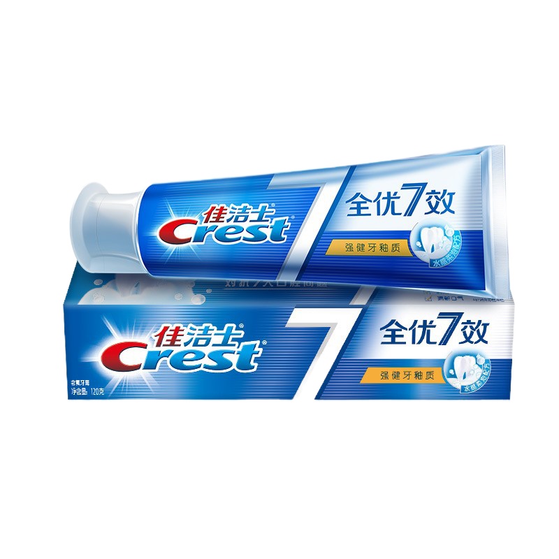 佳洁士(Crest) 全优7效 牙膏 强健牙釉质 120g 5支装