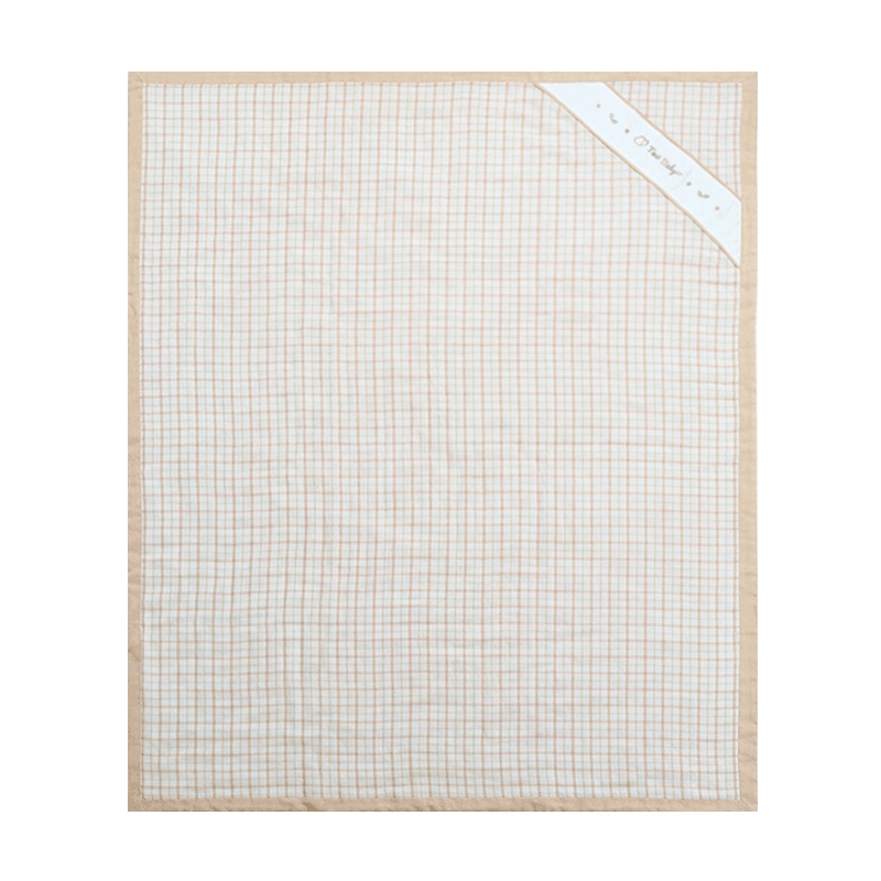 俩个宝宝六层纱布夏被宝宝毛巾被纯棉空调被毯子单人双人被子夏凉被婴儿童被毯夏季盖毯纯色棉花格纹110*140cm