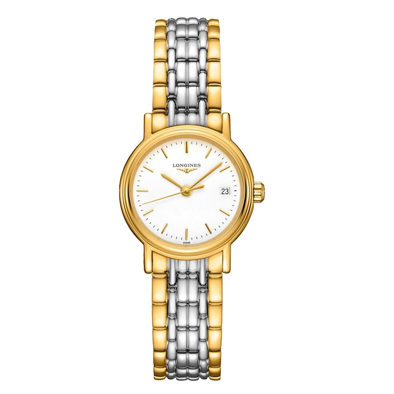 浪琴(Longines) 瑞士手表瑰丽系列石英精钢 L4.319.2.12.7 间金罗马女表23mm