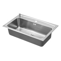 科勒水槽单槽304不锈钢厨房水槽小户型台上式洗菜池水池碗池德卡黛单槽K-3644/3348 思特嘉小单槽K-336262