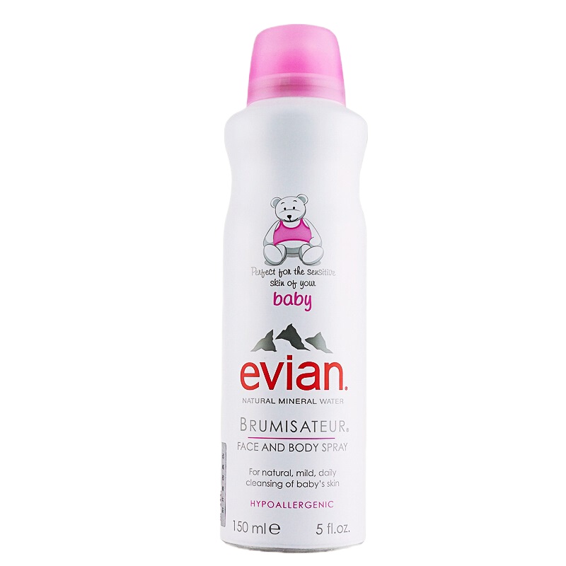 依云/evian 天然矿泉水婴儿喷雾150ml 法国进口 喷雾补水 细致毛孔保湿 爽肤水 定妆喷雾 150ml