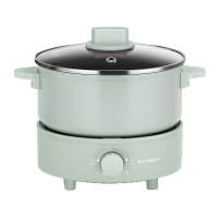 Hyundai电煮锅宿舍学生锅多功能电热火锅炒菜煮面一体小型电热锅