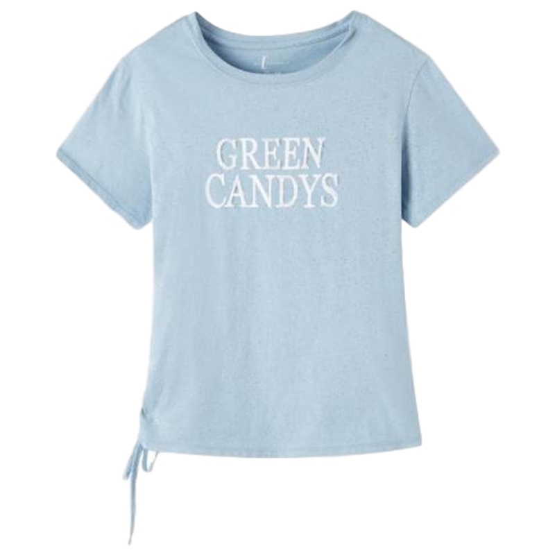 拉夏贝尔纯棉亮片字母T恤女短袖潮学生上衣_925 S 本白