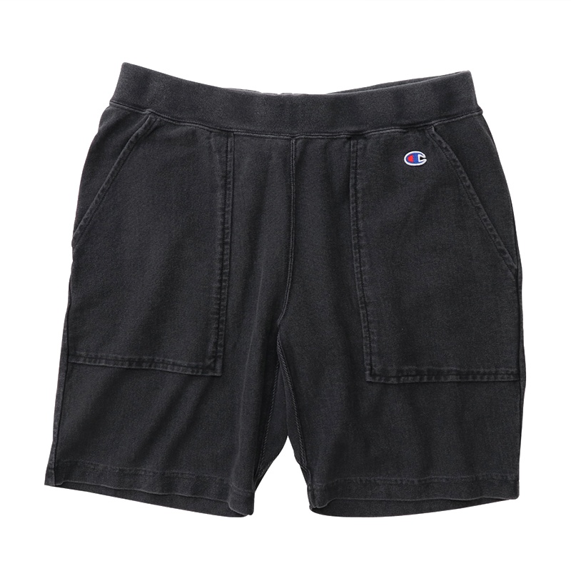 日版Champion冠军正品C3-P506 牛仔水洗运动短裤潮流纯色夏季情侣