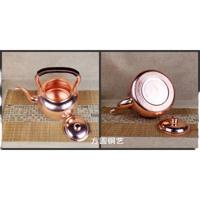 铜壶烧水壶家用纯铜纯紫铜铜茶壶手工烧水铜壶加汤壶黄铜大号加厚 手工特厚款 敬平