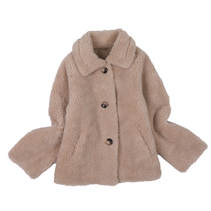 雪米贝奴 颗粒绒皮草女秋冬新款短外套宽松皮毛一体