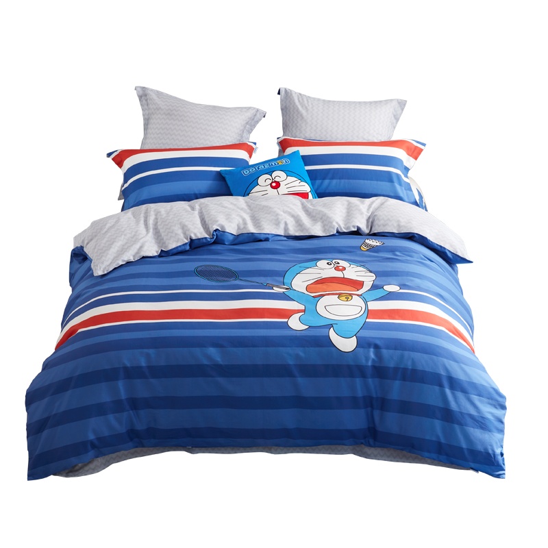 LOVO 哆啦A梦 正版授权 嘿!接住!全棉 床品四件套