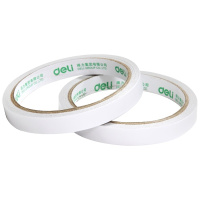 得力(deli)30401棉纸双面胶带24卷 12mm*10y*80um热熔棉纸双面办公家用手工粘胶 粘力强 包装用