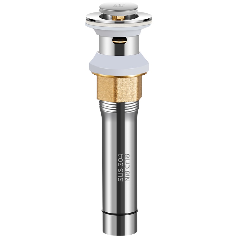 优勤洗脸盆不锈钢下水器卫生间面盆按压弹跳式防臭排水管翻板式漏水塞配件