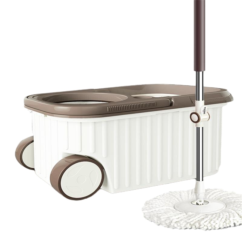 白云清洁(BAIYUN CLEANING)带轮旋转拖把桶免手洗懒人拖把池自动甩干双驱动手压免踩墩布拖帕