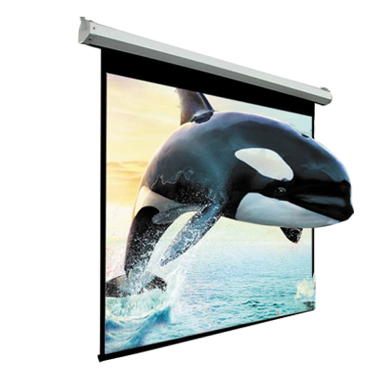 南通精英(MR.RIGHT) 100英寸4:3电动遥控幕布 投影仪幕布 投影幕 电动幕布投影配件 投影仪配件