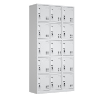 星岛钢制更衣柜员工储物柜文件柜浴室鞋柜铁皮柜落地凭证柜带锁存包柜15门更衣柜