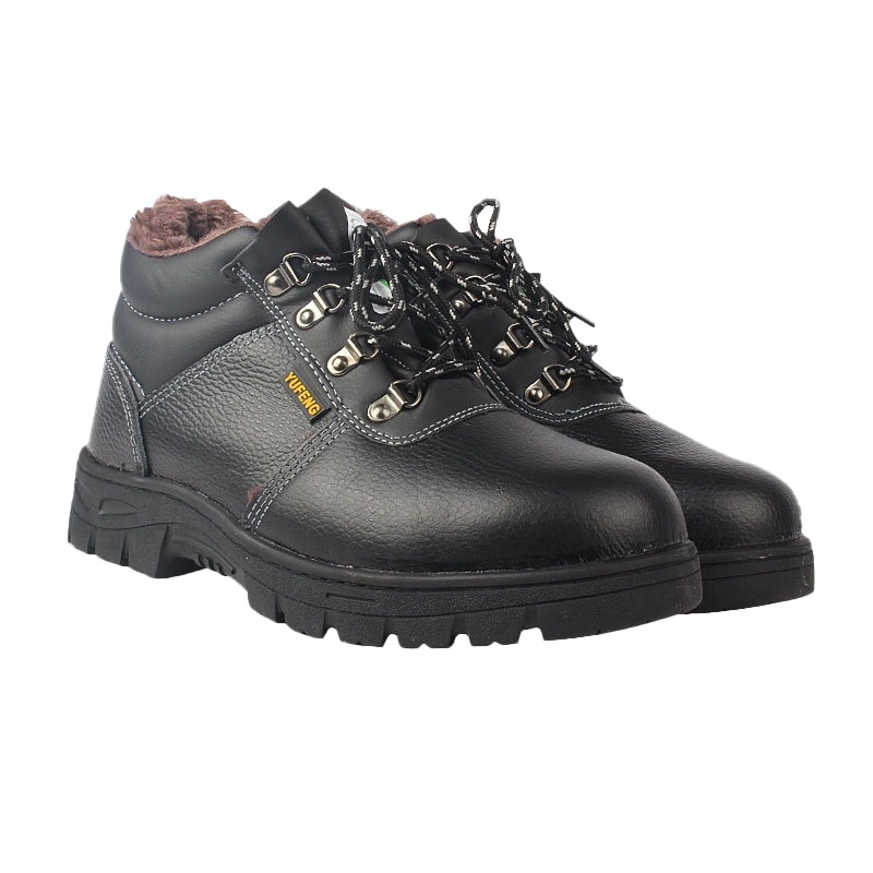 誉丰Y7111 牛皮防砸工作鞋 冬季棉劳保鞋 钢包头鞋 劳保鞋 45码 1双装