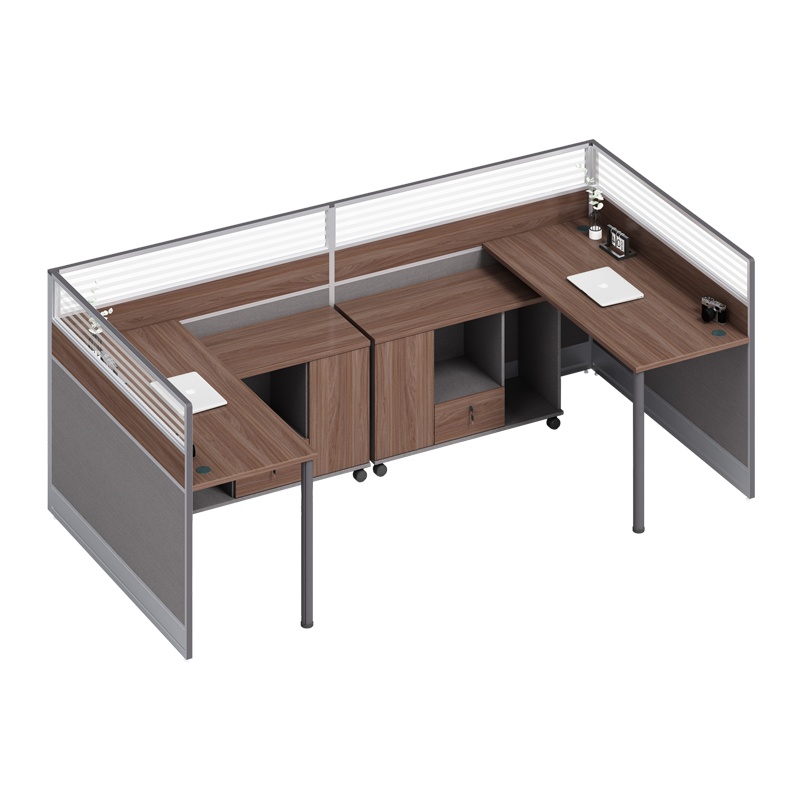 科朔 办公桌职员桌 员工桌 板式屏风班台桌 两人位 KS-06L3014