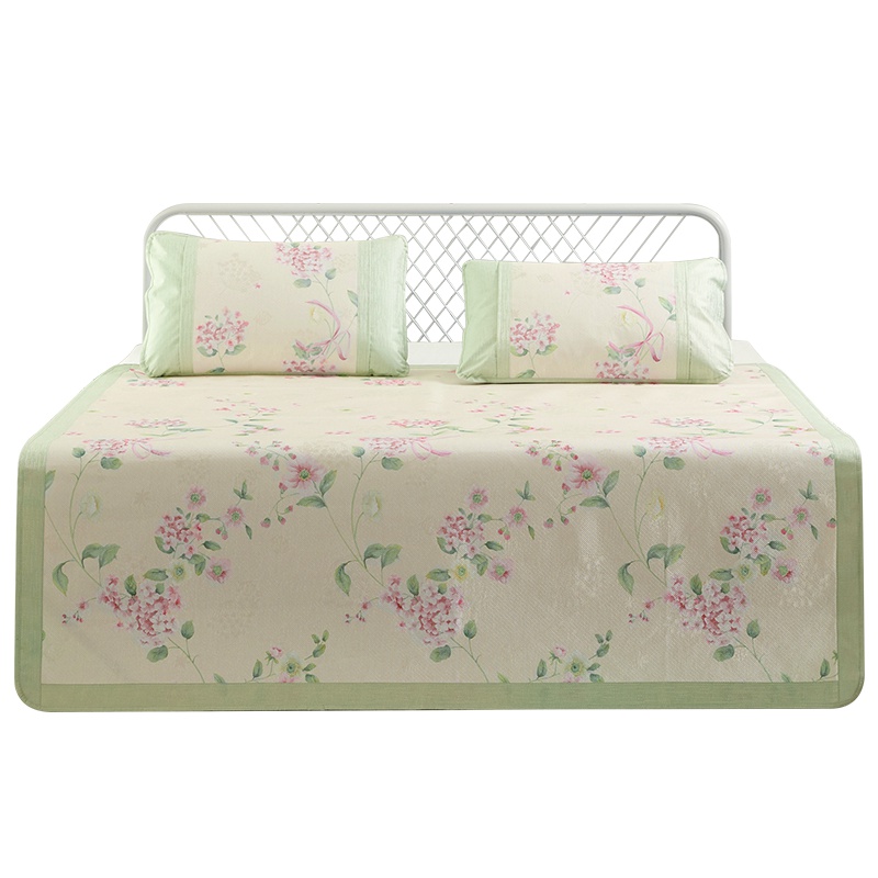 梦洁家纺 梦洁美颂 凉席 冰丝席三件套 可折叠席子 空调席 岸芷汀兰