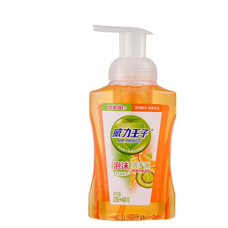 威力王子金银花/热带什果舒缓泡沫型洗手液250g+40g随机发（儿童）..6938421302240