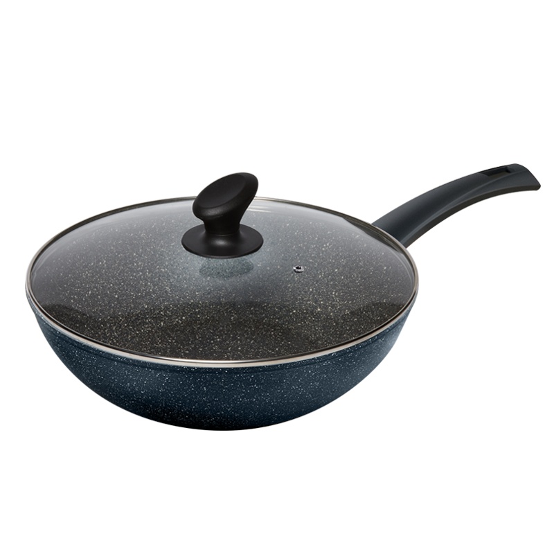 意大利SIRONI经典磐石复底32cm炒锅套装家用电磁炉燃气灶适用炒锅石锅