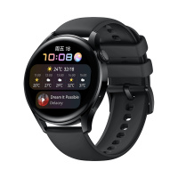 HUAWEI 华为Watch3 46mm eSim独立通话智能手表 健康呼吸管理 支持NFC支付 3天长续航 活力款 黑色