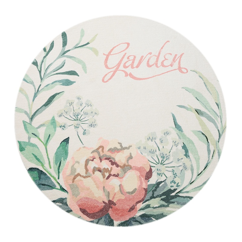 艾洛苏 卧室客厅羊羔绒圆形地毯加厚不起毛 家用沙发茶几地垫卧室防滑床边毯电脑吊椅防滑地垫脚垫子