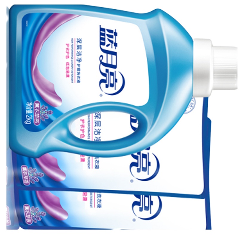 蓝月亮2kg洁净洗衣液瓶-薰+1kg洁净洗衣液袋-薰*2