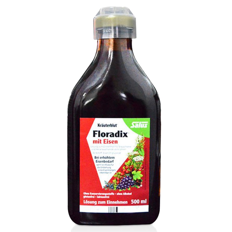 [液体红色版/500ml]Salus 莎露斯 红版铁元草本营养液红色版 500毫升/瓶 德国进口 膳食营养补充剂