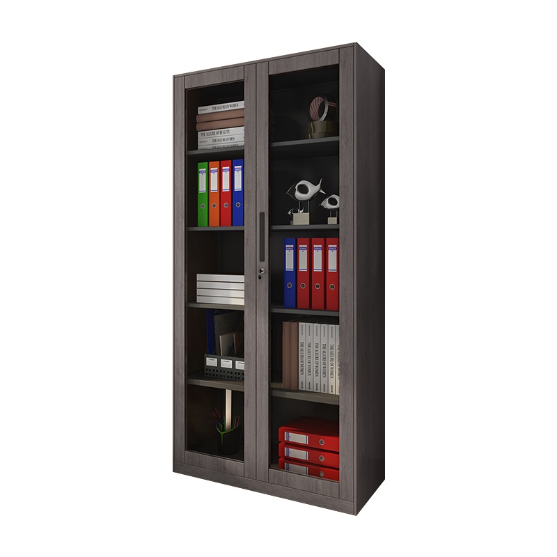 苏彩文件柜铁皮柜办公室资料柜钢制财务柜档案柜办公柜木纹转印文件柜 通门对开