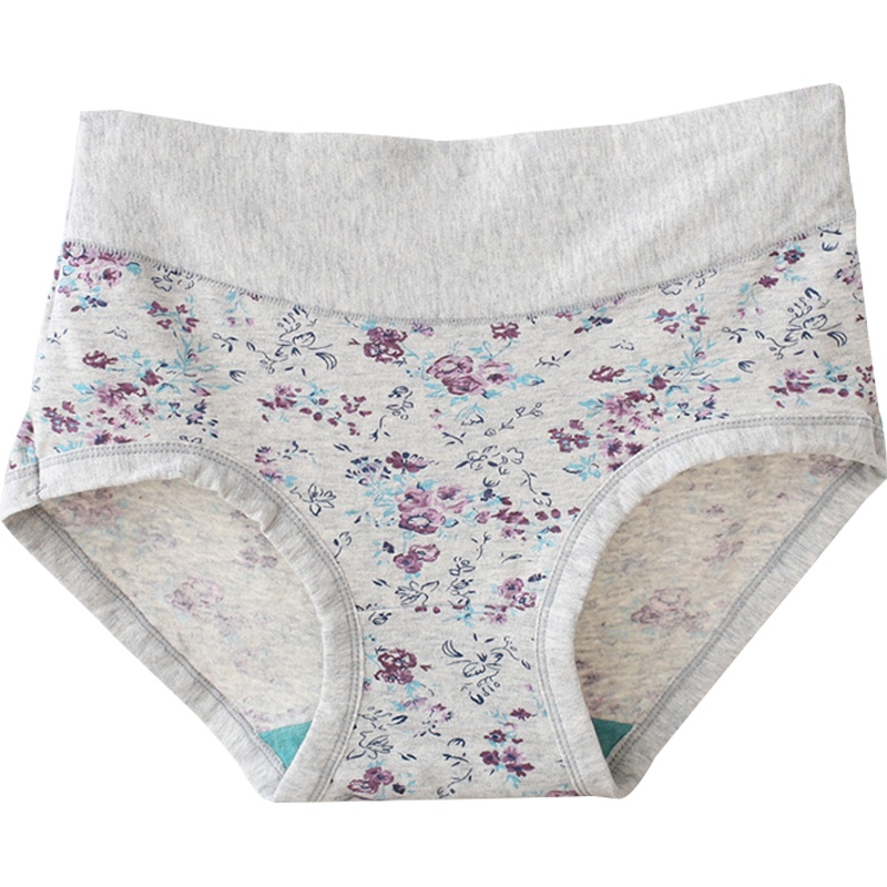 ab内裤[2条装]女收腹型弹力棉印花短裤高腰舒适角裤0118