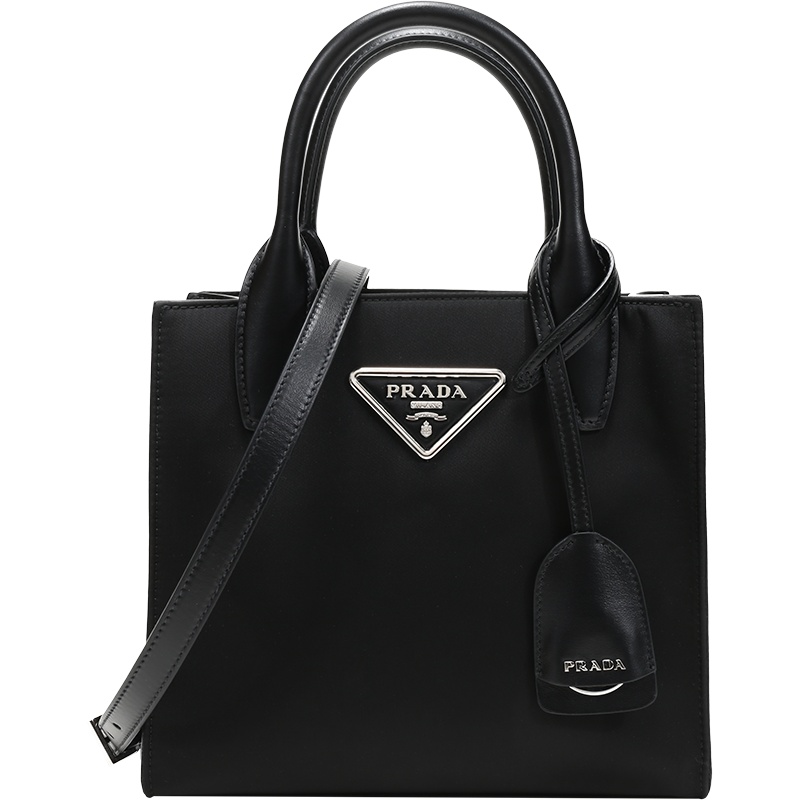 PRADA 普拉达 女士 织物配皮手提单肩斜挎包 1BA298 2DLN