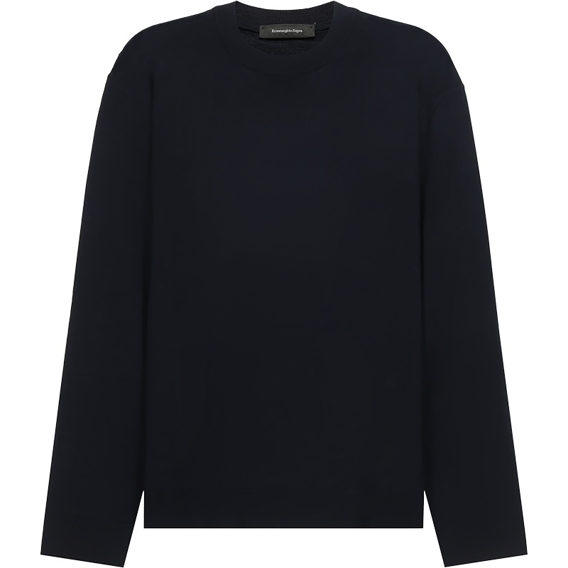 杰尼亚 Ermenegildo Zegna 男士羊毛薄款圆领长袖针织衫羊毛衫UYF99 110