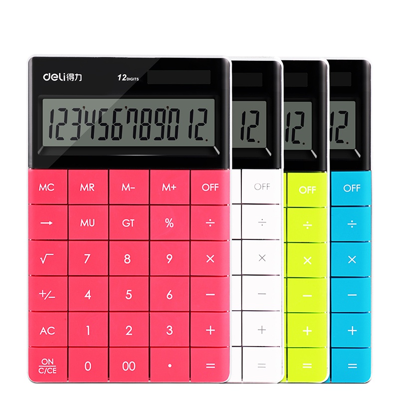 得力(deli) 1589桌面计算器 一台装 红/蓝/白/绿/浅红/浅蓝