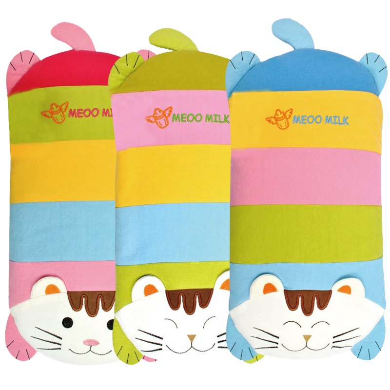 双漫喵喵款婴儿枕头荞麦壳婴儿宝宝枕棉防偏头荞麦定型枕6-9月-0-1岁