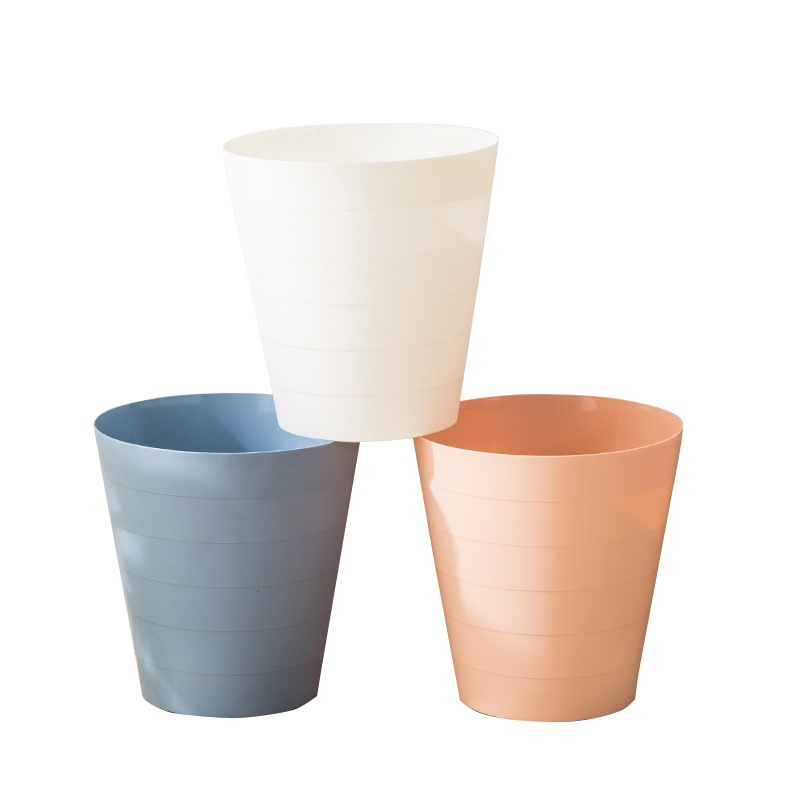 灵孜格圆形北欧宜家用垃圾桶无盖办公室客厅卫生间简约分类厨房纸篓