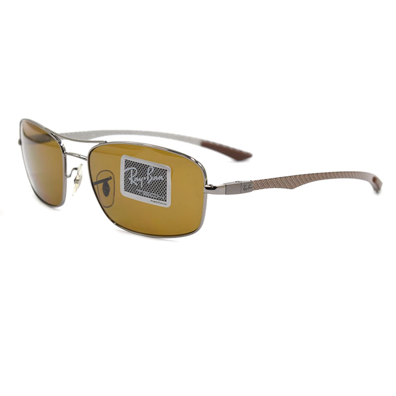 Ray-Ban/雷朋 睿智进取系列董事会成员双梁款超轻碳纤科技特制版绅士偏光太阳镜RB8309 004/83(偏光)