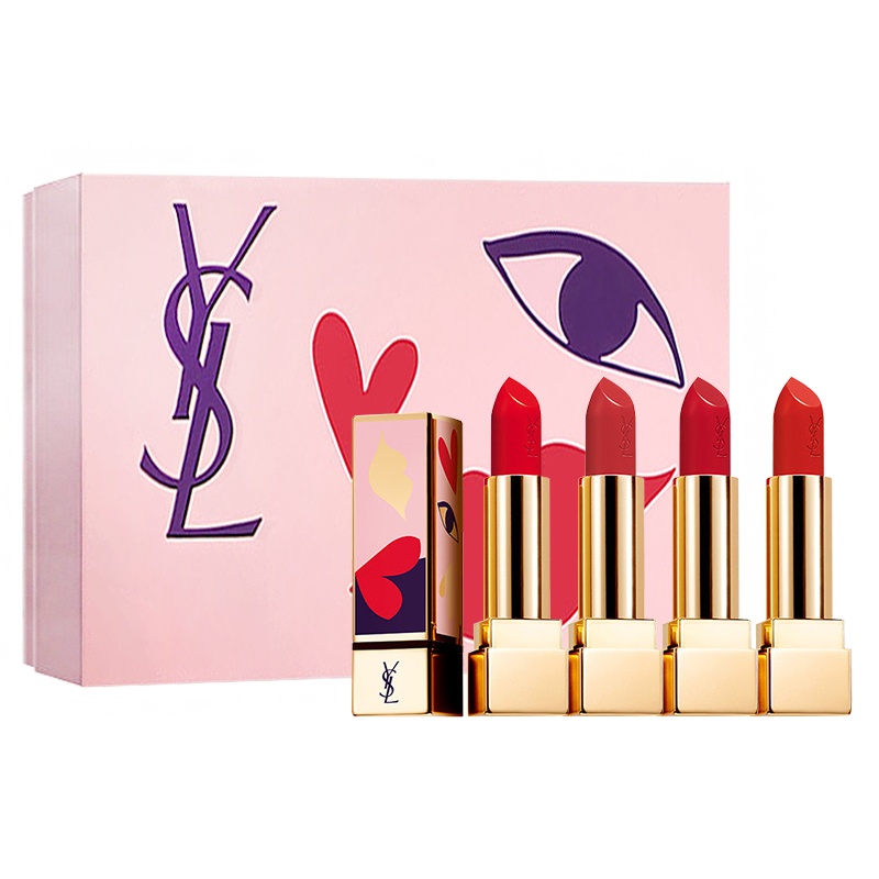 [国内专柜版]圣罗兰YSL红唇啵普方管口红限量礼盒 ysl方管110#+114#+119#+120#