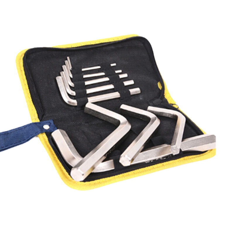 长城 10pcs牛津包镀镍标准内六角扳手/内六角扳手组套3-19mm 长城精工 货号338310 1套