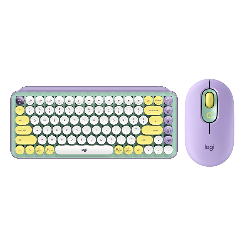 罗技(Logitech)POP MOUSE/紫+POP Keys/紫无线键鼠套装