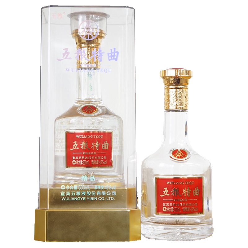五粮液 总厂出品 五粮特曲 精品 42度 浓香型白酒 500ml 单瓶装