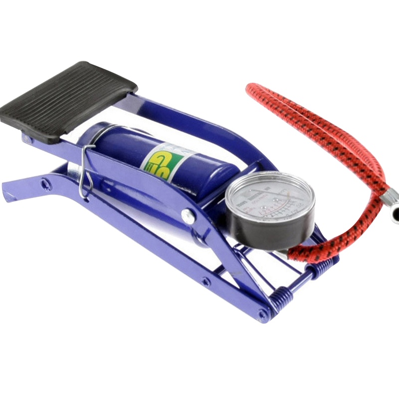 淘尔杰TAOERJ车载多功能脚踏式高压充气泵 汽车轮胎打气泵 篮球 足球打气泵 折叠便携 省时省力 蓝色