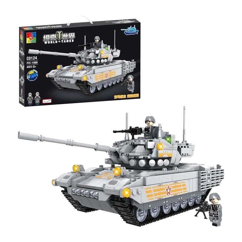 沃马新款积木拼装拼插玩具新款坦克世界积木(C0124阿玛塔T14主战坦克)